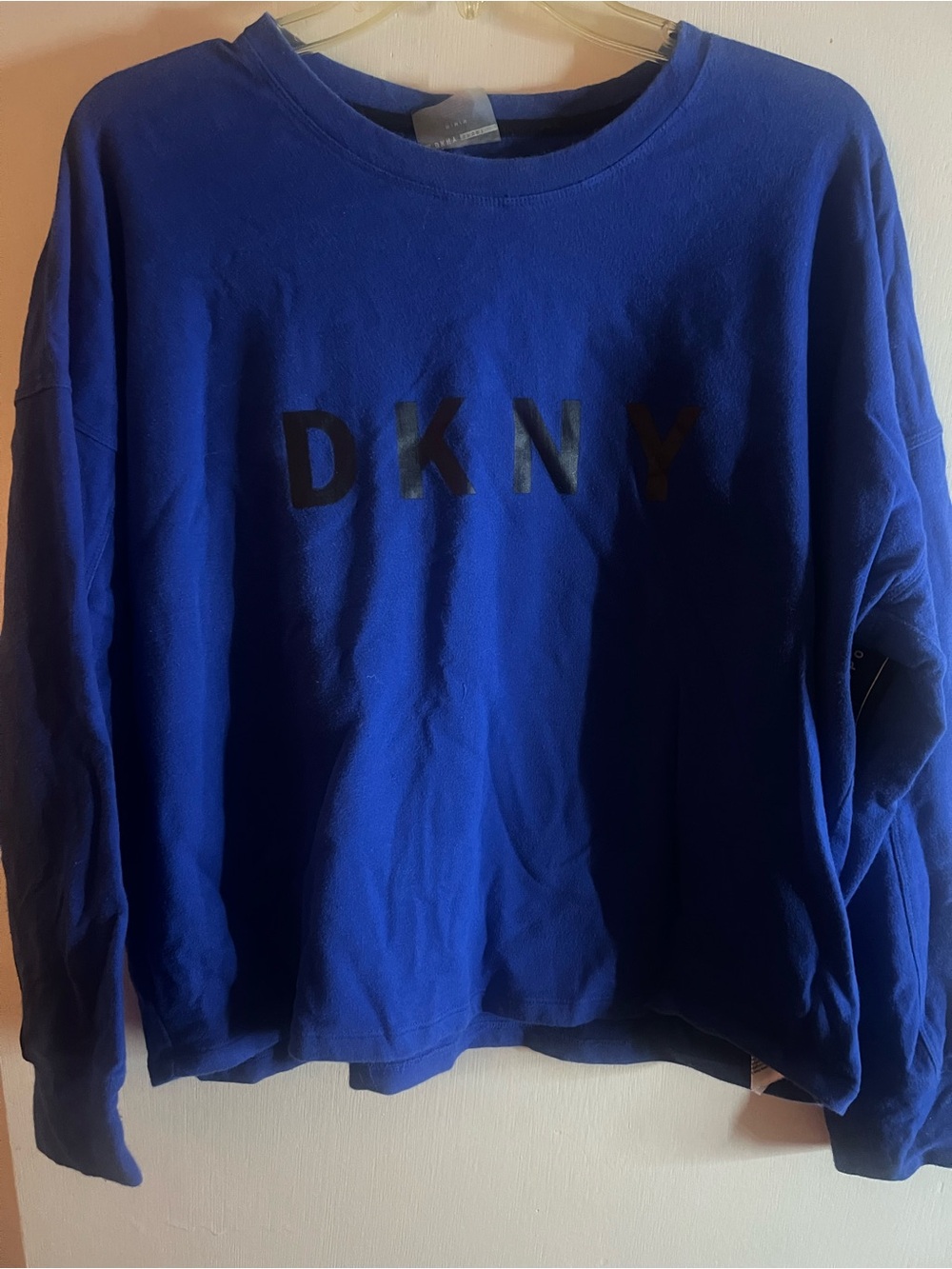 DKNY Royal Blue Logo Crewneck Sweatshirt